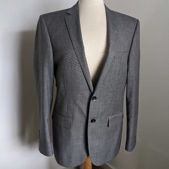 TIGLIO Luxe Slim Fit Grey Wool Blazer 40S - Picture 5 of 8